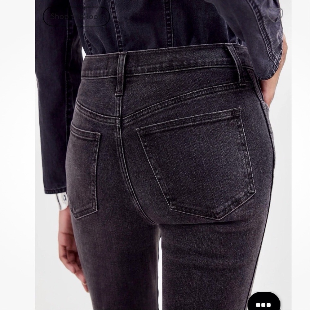 Madewell Stovepipe 29 Women's Jeans Raw Hem Faded Black Mid Rise Slim Straight - Picture 16 of 16